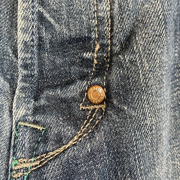 Rare Vintage Diesel Jeans Unique Fades Mens 38x34 (Fit:36x33) Blue Loose Italy - Picture 6 of 14